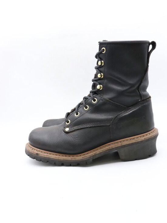 Carolina Elm Soft Toe Logger 8 Inch EH Men\'s 8.5 D Black Brown Leather Boots main image 12